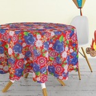 1 Toalha Mesa Tnt Festa Junina Caipira Chita Vm Redonda