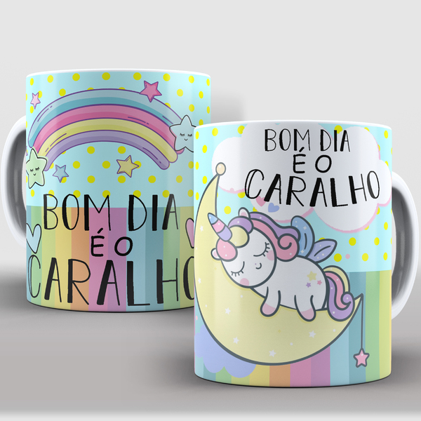 1 Xícara Caneca Presente Para Amiga Unicórnios Xingamentos