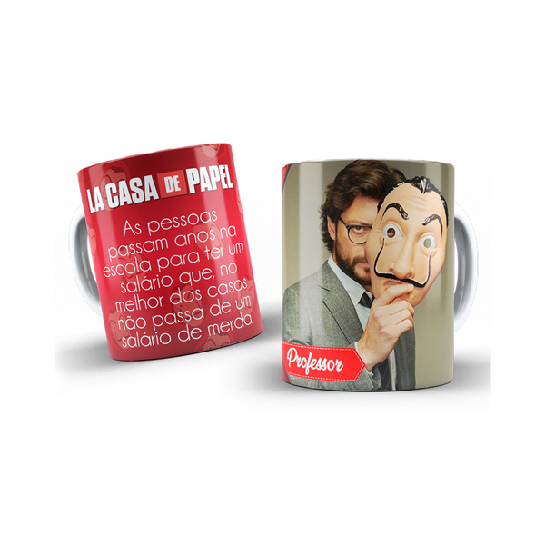 1 Xícara La Casa De Papel Professor Frase De Efeito Caneca