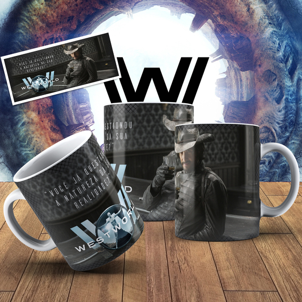 1 Xícara Série Filme West World Natureza Realidade + Caixa