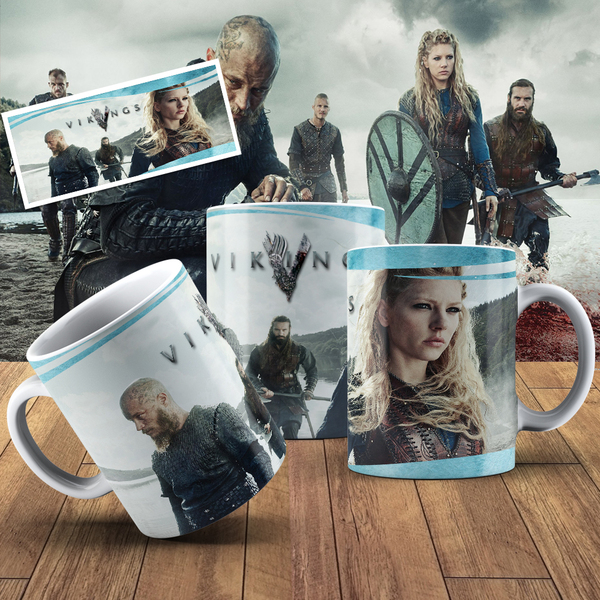 1 Xícara Série Vikings Ragnar Lagertha Envio Imediato Top