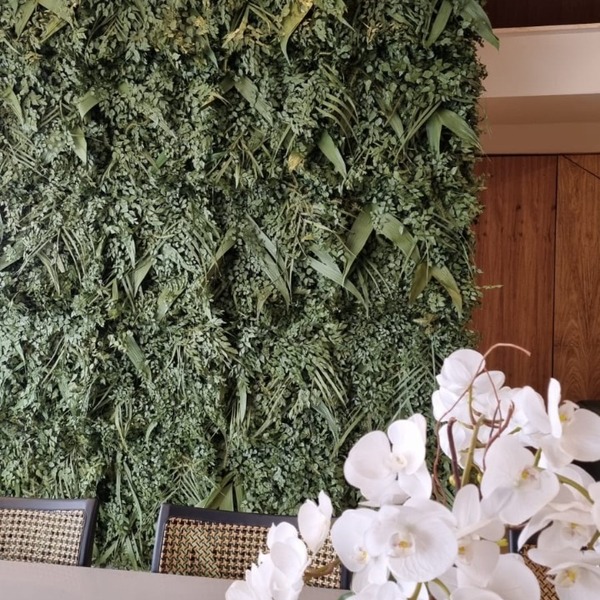 1m2 Muro Inglês Jardim Vertical Folhagem Variada Desidratada