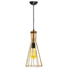 1x Pendente Aramado Metal Vazado Cone Ampulheta Retro Vintage