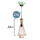 1x Trio Pendente Ton Dixon Aramado Metal Vazado Retro Vintage