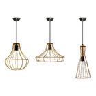 1x Trio Pendente Ton Dixon Aramado Metal Vazado Retro Vintage