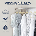 200 Cabides Veludo Adulto Antideslizante Slim Preto Premium