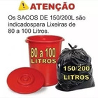 200 Unidades Saco De Lixo 100 Litros Reforçado Preto