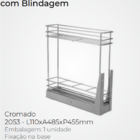 2053 Porta Garrafa Simples Cromado Com Blindagem -schmitt