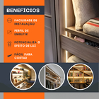 20 Barras Perfil Led Embutir Slim 15x10mm 1m Marcenaria Teto