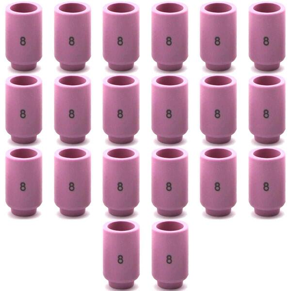 20 Bocal Ceramico Para Tocha Tig 13n12 Nº8 Wp-9 Wp-20 Wp-25 -