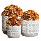 20 Buquês De Mini Hortênsias Artificiais Flor Laranja Com Apa