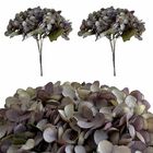 20 Buquês De Mini Hortênsias Artificiais Flor Lilás Com Aparê