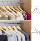 20 Cabides De Madeira Claro Marfim De Alta Qualidade