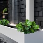 20 Fícus Lyrata Artificial Realista 45cm Planta Permanente Pa