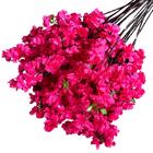 20 Flores Em Haste De Cerejeira Pink Artificial Permanente 60