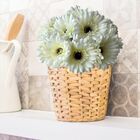 20 Gérberas Brancas Artificiais Aveludada (55cm) Ideal Para R