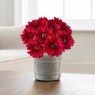 20 Gérberas Vermelhas Artificiais Aveludada De (55cm) Ideal P