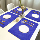 20 Jogo Americano Pvc Antiderrapante Flex Resistente Azul