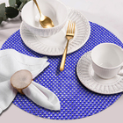 20 Jogo Americano Redondo Antiderrapante Flex Resistente Az