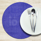 20 Jogo Americano Redondo Antiderrapante Flex Resistente Az