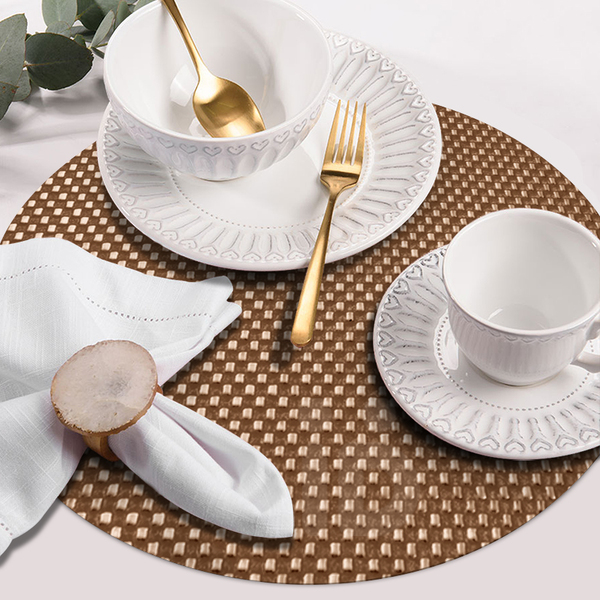 20 Jogo Americano Redondo Antiderrapante Flex Resistente Mr