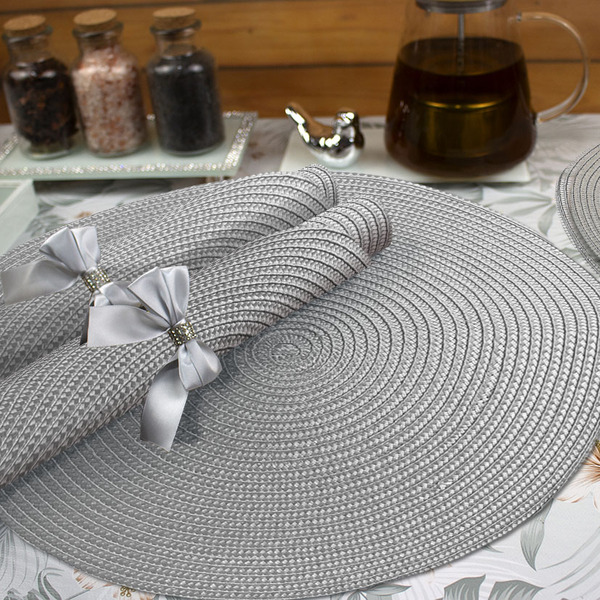 20 Jogo Americano Redondo Sousplat Luxo Atacado Pvc Mcz