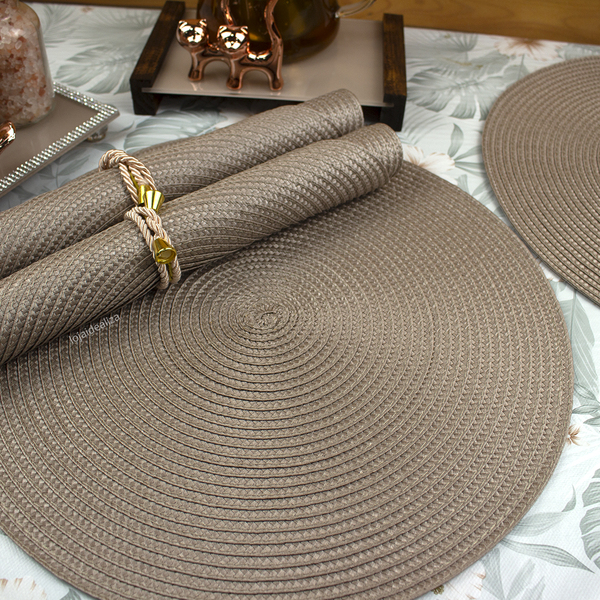 20 Jogo Americano Redondo Sousplat Luxo Atacado Pvc Mka