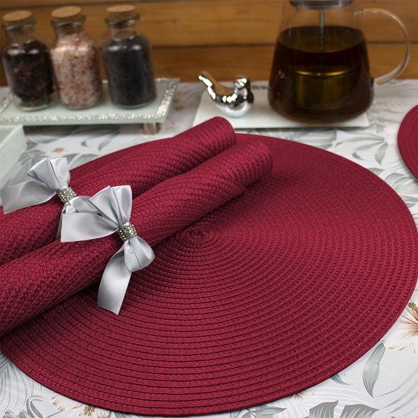 20 Jogo Americano Redondo Sousplat Luxo Atacado Pvc Mvm