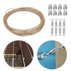 20 M Varal Com Cabo De Aço Encapado 1,75mm  + Clips + Esticad