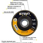 20 Peças Disco Flap Curvo 4.1/2 115mm Metais Ferrosos Grão 80