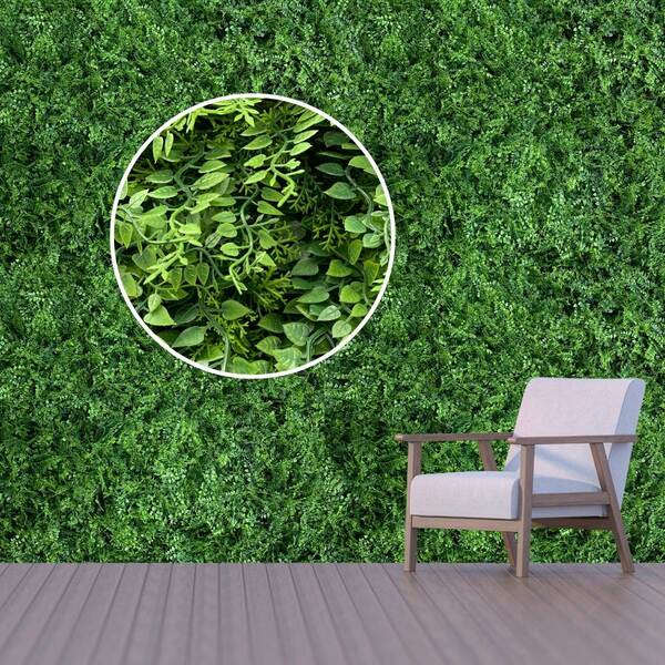 20 Placas De Plantas Artificiais Para Decoração De Parede Ver