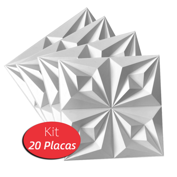 20 Placas Decorativas 3d Revestimentos Paredes 0,5mm Origami