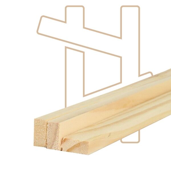 20 Ripas De Pinus 2x1cm - 50cm De Comprimento