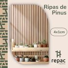 20 Ripas De Pinus 4x1cm - 70cm De Comprimento