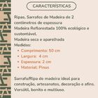 20 Ripas De Pinus 4x2cm - 50cm De Comprimento