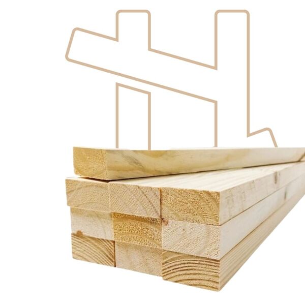 20 Ripas De Pinus 4x2cm - 70cm De Comprimento