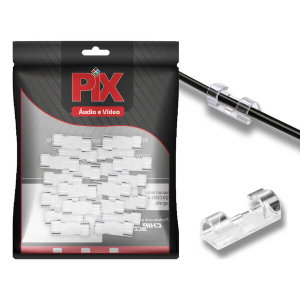 20x Clips Organizador De Cabos Com Adesivo - Kokay