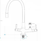 2142 Torneira Bancada Gourmet Vermelho  Saída Filtro 1/4" ou