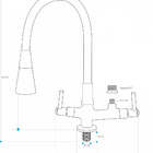 2143 C80 Torneira Bancada Com Tubo Gourmet Vermelho Max P/ Fi