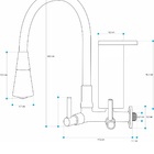 2161 C80 Torneira Filtro Parede Gourmet Preto Max  Duplo Jato