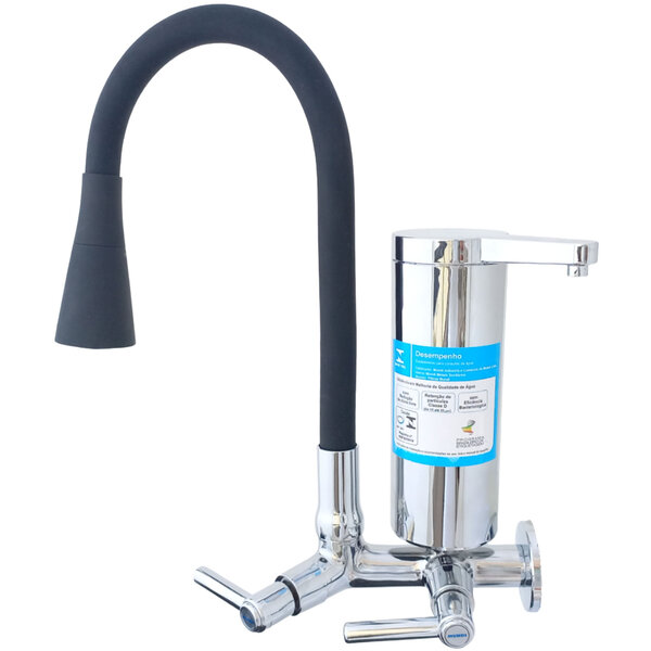 2161 C80 Torneira Filtro Parede Gourmet Preto Max Duplo Jato