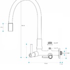 2162 C80 Torneira Gourmet Parede Tubo Vermelho Para Filtro 1/