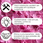 21 Painéis Decorativos com Flores Artificiais 60x40cm Fundo C