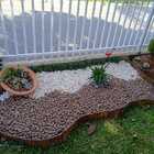 23 Metros Cerca De Madeira Rústico Limitador De Grama 8cm