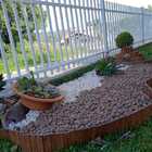 23 Metros Cerca De Madeira Rústico Limitador De Grama 8cm