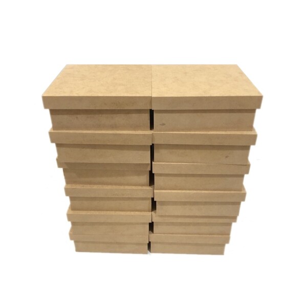 24 Caixas Mdf Cru 15x15 E 20x20 P/ Lembrancinha Decoração