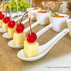 24 Colheres Japonesas Melamina Branca Couvert Oriental Lámen