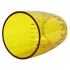 24 Copos Crippa 300ml Plástico Amarelo Água Suco Refrigerante