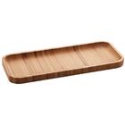 24 Petisqueiras Bandejas Retangulares De Bambu 28x11cm Lyor H