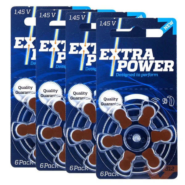24 Pilhas 312 Extra Power Bateria Pr41 Aparelho Auditivo